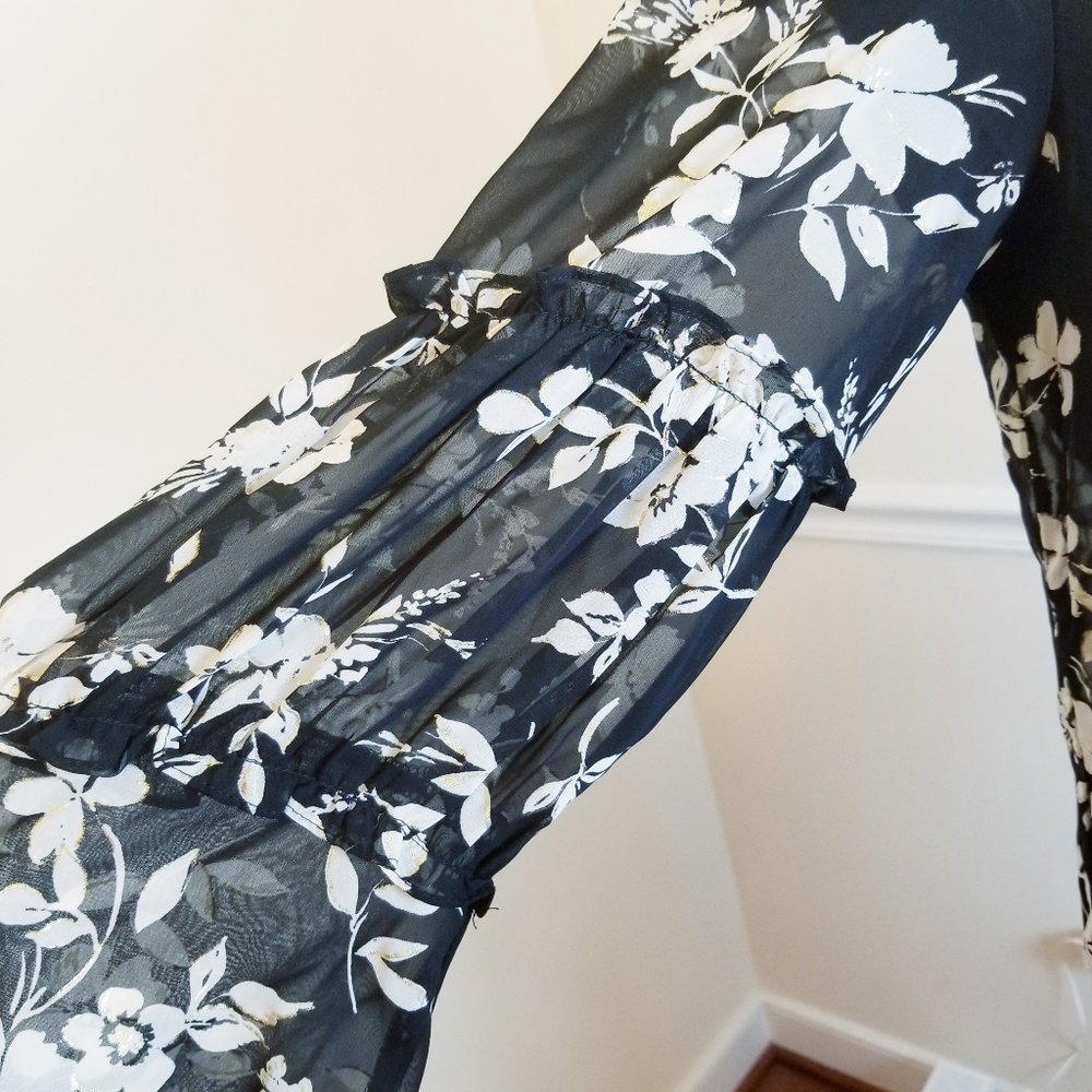Jessica HowardFloral Chiffon Ruffle Dress 8 - Picture 5 of 11